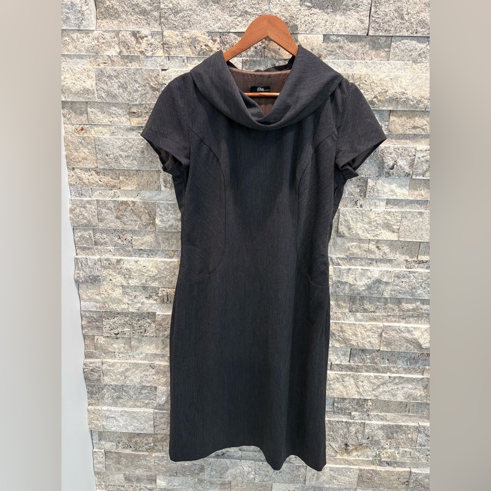 S.OliverlChic Charcoal Cowl Neck Midi Dress there is no size looks like M to me‎